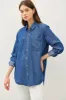 Denim Tencel Button Up Oversized Shirt sold by U-NI-TY
