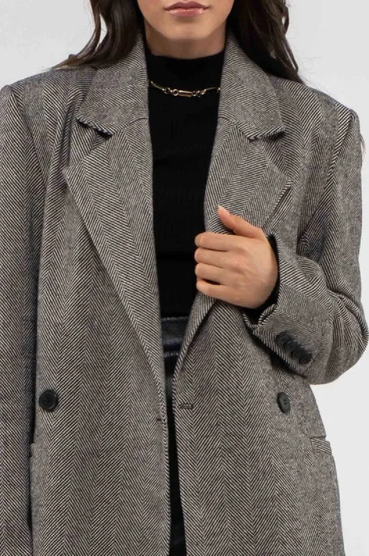 Notch Collar Long Line Blazer sold by U-NI-TY