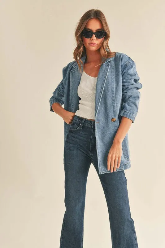 Denim Oversize Blazer sold by U-NI-TY product image thumbnail 3
