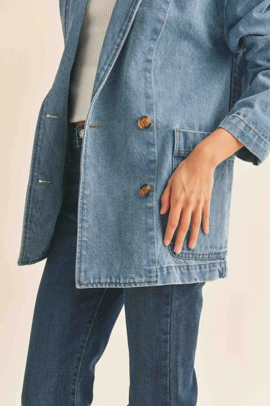 Denim Oversize Blazer sold by U-NI-TY product image thumbnail 4