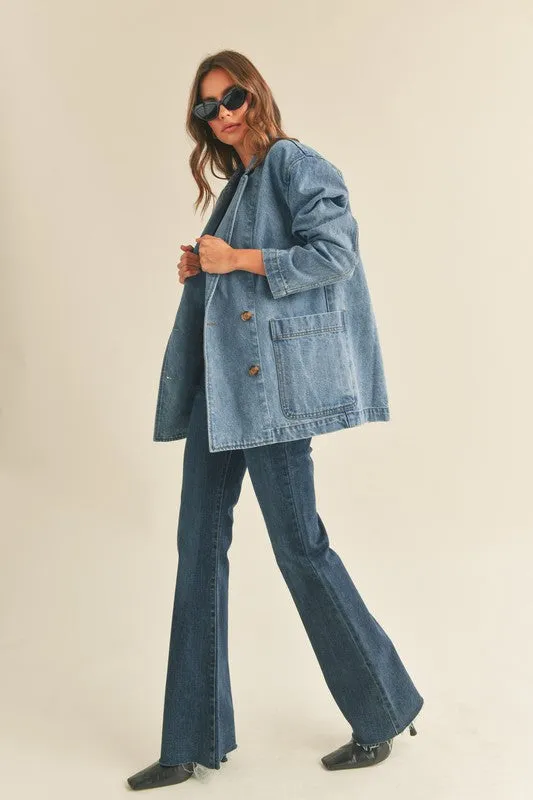 Denim Oversize Blazer sold by U-NI-TY