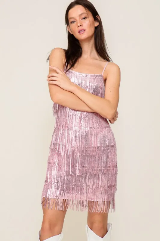 Sequin Fringe Bodycon Dress  (2 Colours) sold by U-NI-TY