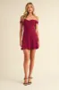 Sweetheart Neckline Off Shoulder Mini Dress sold by U-NI-TY
