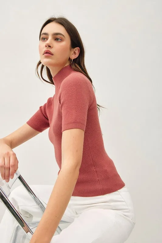 Mock Neck Ribbed Sweater sold by U-NI-TY product image thumbnail 5