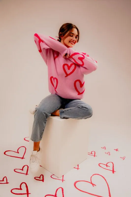 Heart Printed Sweater sold by U-NI-TY