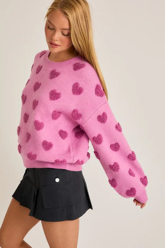 Crew Neck Heart Sweater sold by U-NI-TY product image thumbnail 3