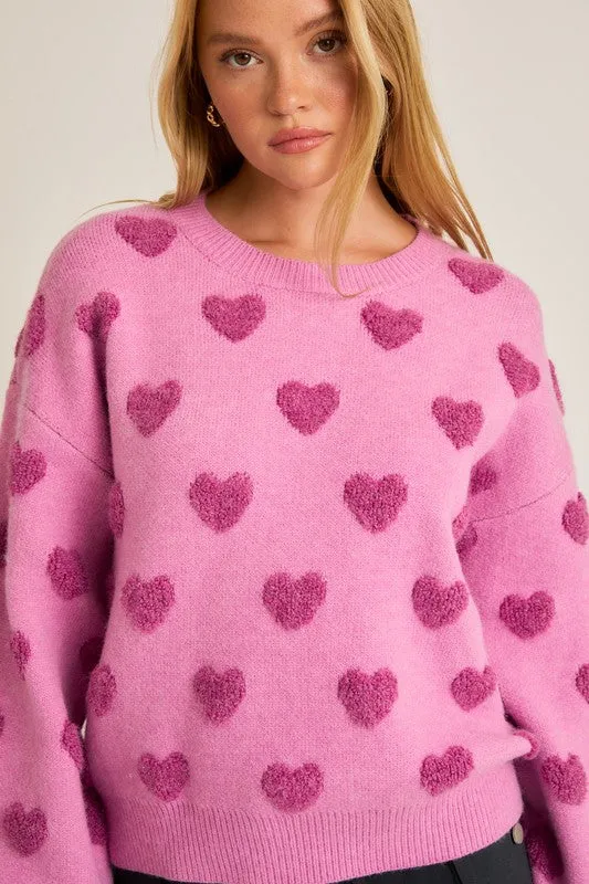 Crew Neck Heart Sweater sold by U-NI-TY product image thumbnail 5