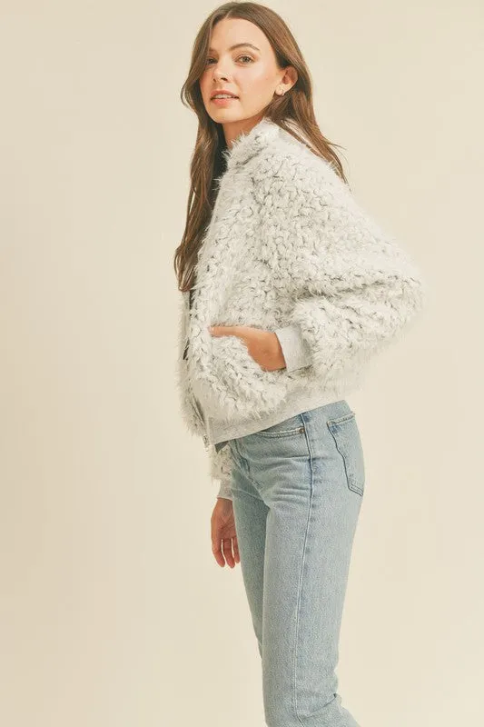 Faux Fur Bomber Jacket sold by U-NI-TY product image thumbnail 4