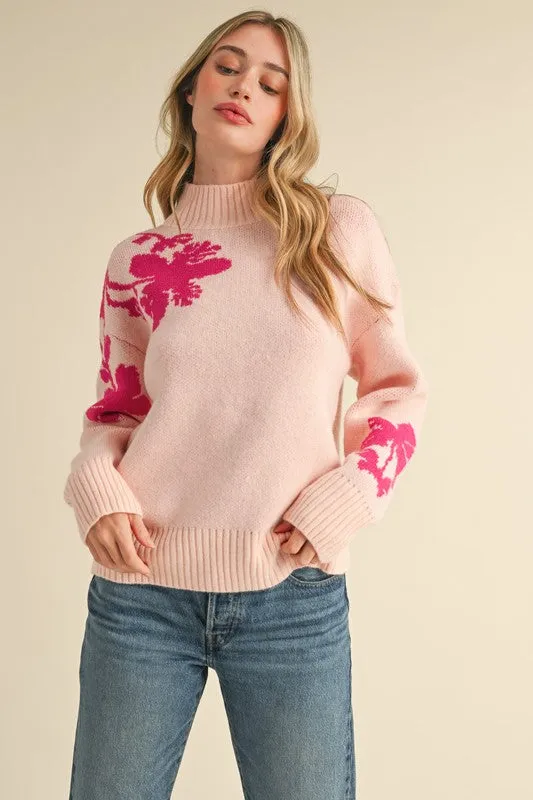Mock Neck Floral Sweater sold by U-NI-TY product image thumbnail 3