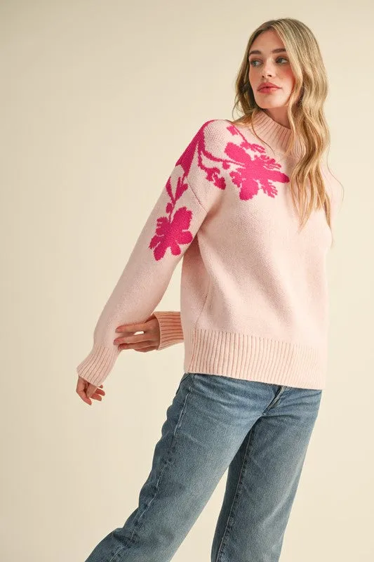Mock Neck Floral Sweater sold by U-NI-TY product image thumbnail 5