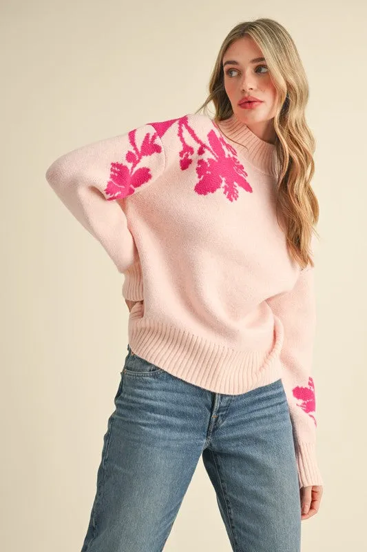 Mock Neck Floral Sweater sold by U-NI-TY product image thumbnail 2