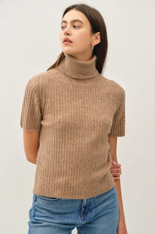 Wool Blend Turtleneck Short Sleeve Sweater sold by U-NI-TY