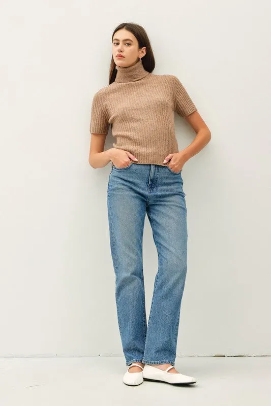 Wool Blend Turtleneck Short Sleeve Sweater sold by U-NI-TY product image thumbnail 2