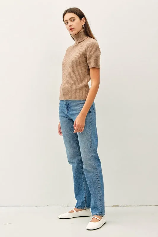Wool Blend Turtleneck Short Sleeve Sweater sold by U-NI-TY product image thumbnail 3