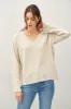 Wool Blend Relaxed V Neck Sweater sold by U-NI-TY