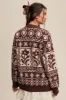 Flower Aztec Patterned Knit Cardigan sold by U-NI-TY