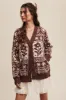 Flower Aztec Patterned Knit Cardigan sold by U-NI-TY