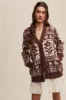 Flower Aztec Patterned Knit Cardigan sold by U-NI-TY