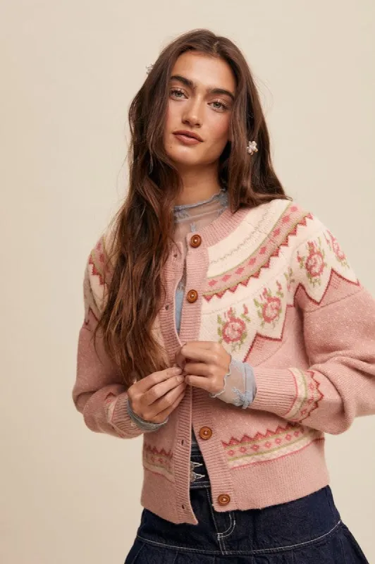 Vintage Flower Cardigan sold by U-NI-TY