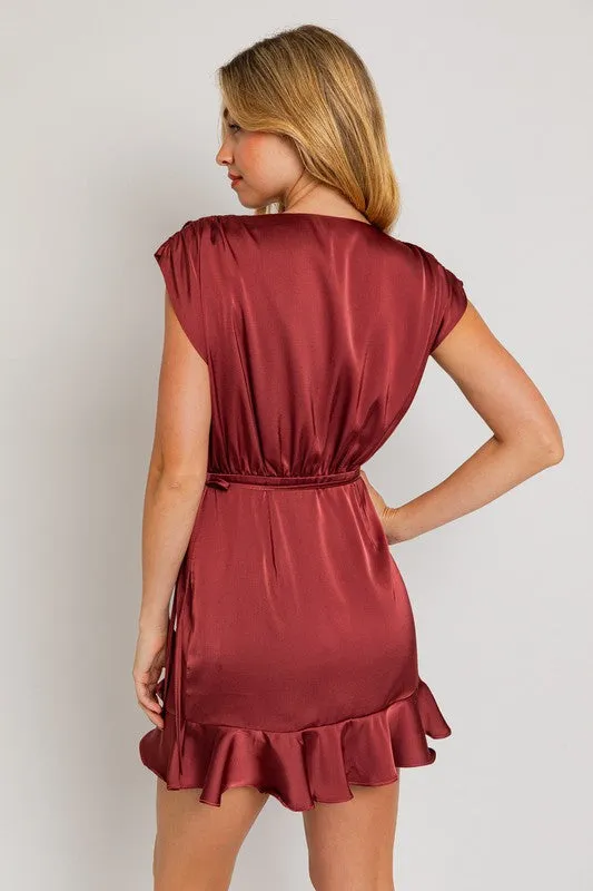 Satin Wrap Dress sold by U-NI-TY product image thumbnail 3