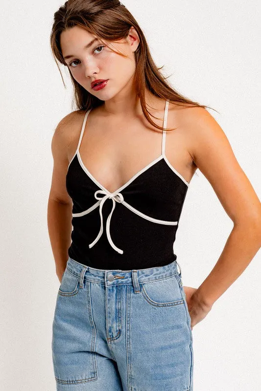 Contrast Binding Detail Bodysuit sold by U-NI-TY