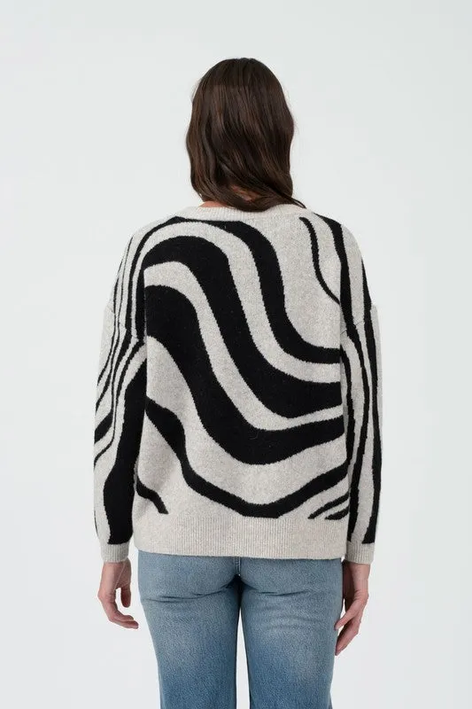 Zebra Print Long Sleeve Sweater sold by U-NI-TY product image thumbnail 3