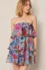 Tube Tiered Floral Mini Dress sold by U-NI-TY