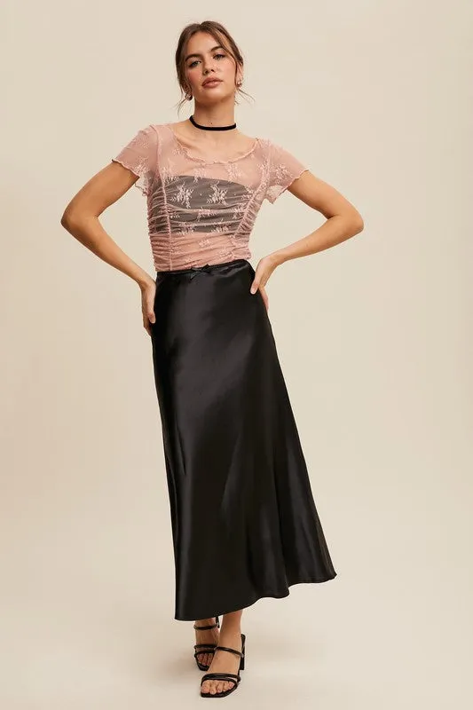 Floral Mesh Ruched Top sold by U-NI-TY product image thumbnail 5