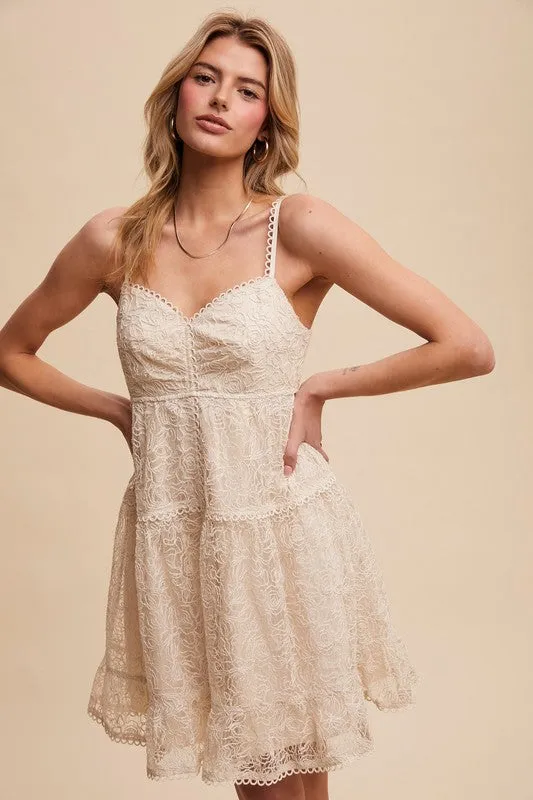 Rose Patterns Lace Mini Dress sold by U-NI-TY product image thumbnail 2