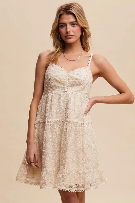 Rose Patterns Lace Mini Dress sold by U-NI-TY product image thumbnail 3