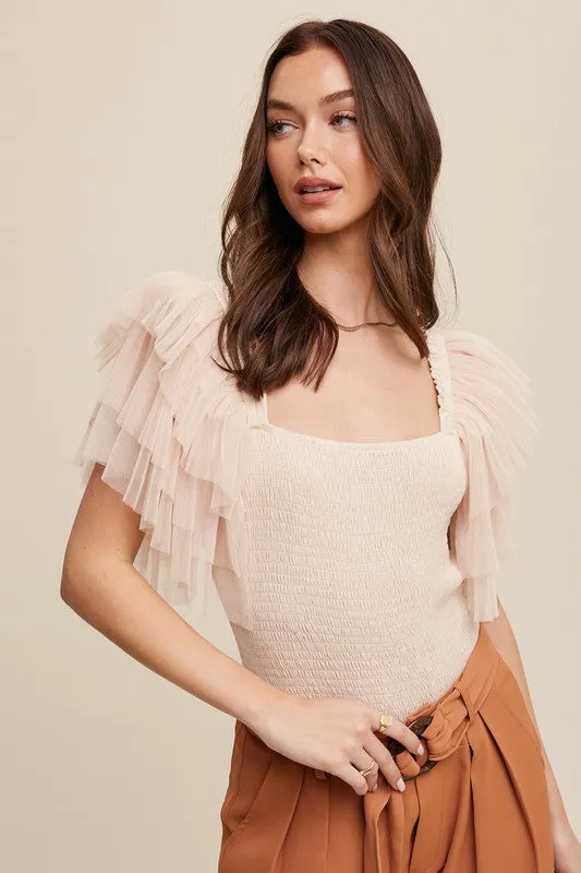 Ruffled Elegant Bodysuit sold by U-NI-TY product image thumbnail 3