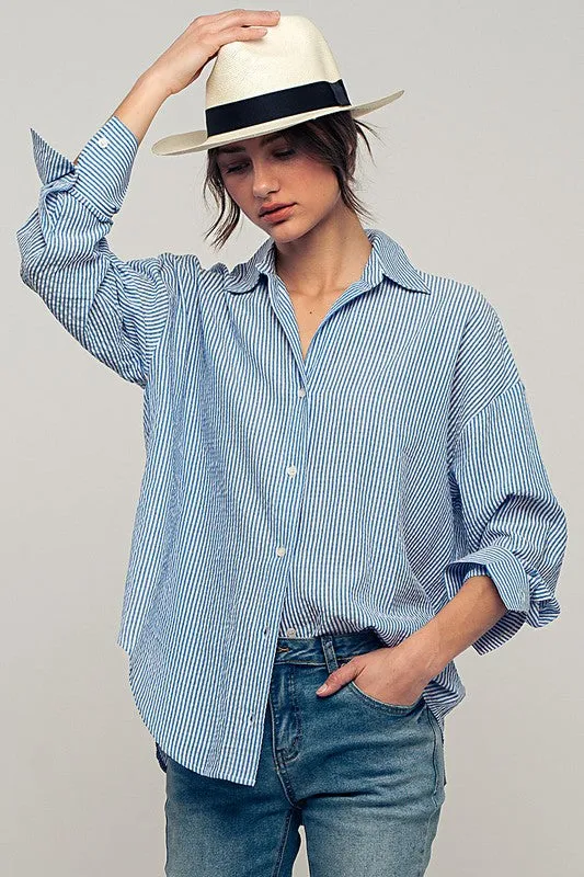 Oversized Casual Striped Shirt sold by U-NI-TY product image thumbnail 2