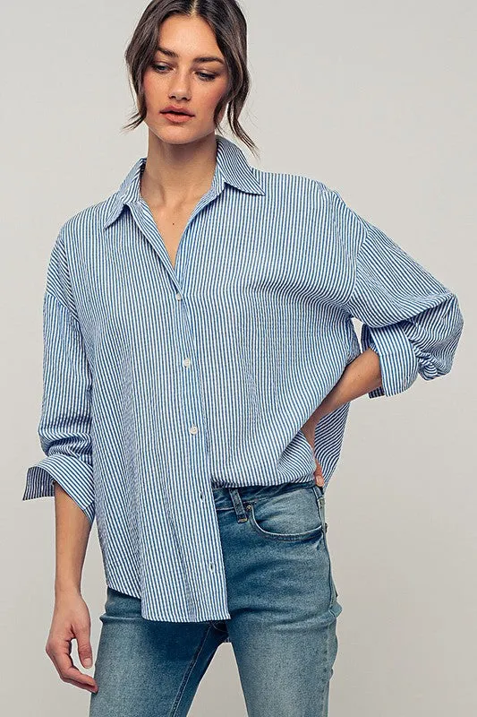 Oversized Casual Striped Shirt sold by U-NI-TY product image thumbnail 3