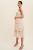 Tiered Pleated Midi Dress sold by U-NI-TY