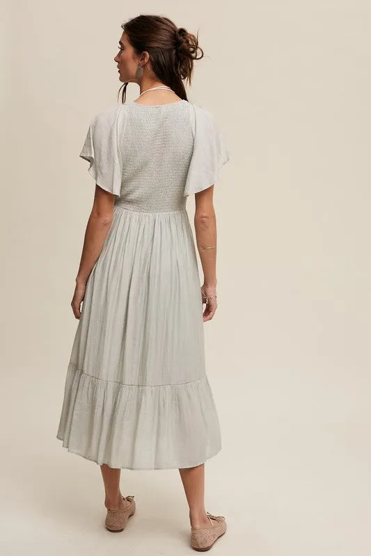 Smocked Ruffle Maxi Dress sold by U-NI-TY product image thumbnail 4