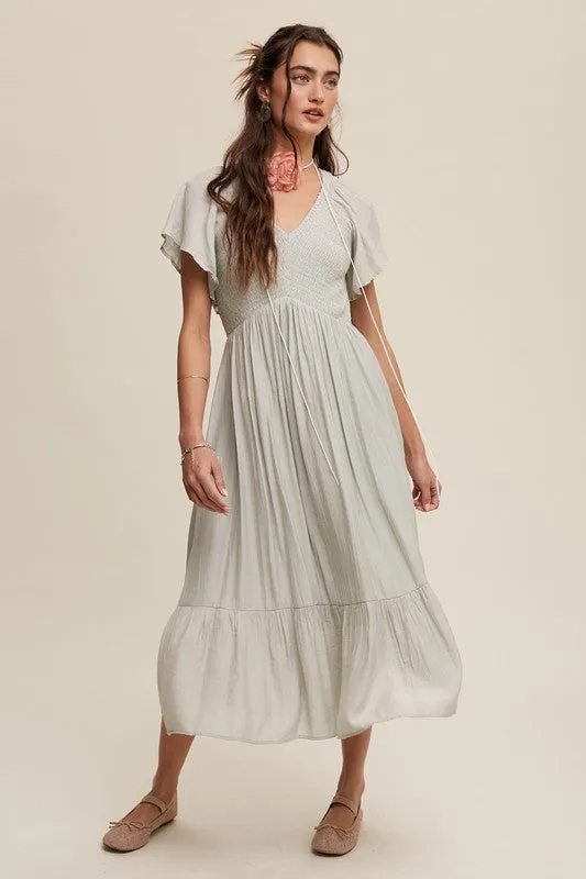 Smocked Ruffle Maxi Dress sold by U-NI-TY