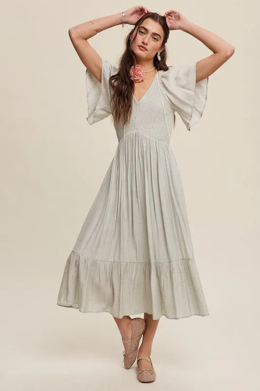 Smocked Ruffle Maxi Dress sold by U-NI-TY product image thumbnail 2