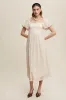 Smocked Puff Sleeve Midi Dress sold by U-NI-TY