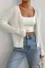 White Front Open Knit Top sold by U-NI-TY