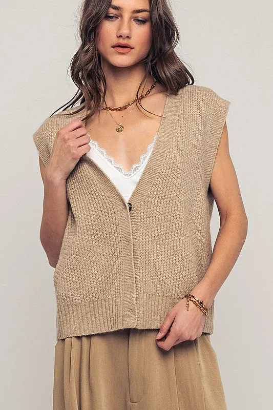 Boxy Knit Sweater Vest sold by U-NI-TY product image thumbnail 2