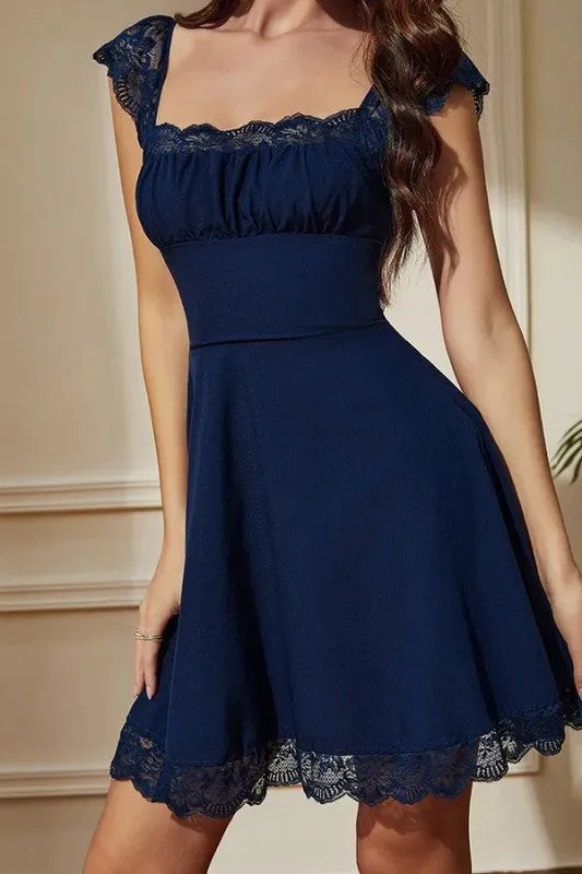 Square Neck Lace Dress sold by U-NI-TY product image thumbnail 4