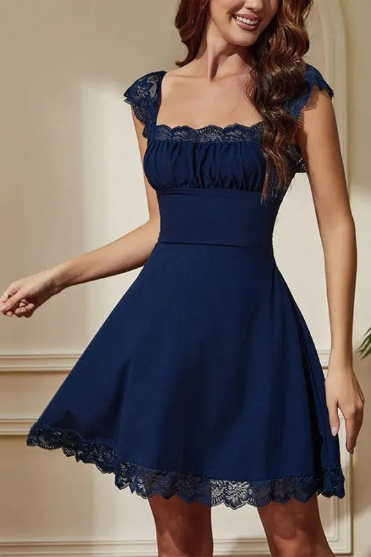 Square Neck Lace Dress sold by U-NI-TY product image thumbnail 3
