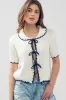 Ribbed Knit Polo Top sold by U-NI-TY
