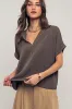 Oversized Folded Short Sleeve Top sold by U-NI-TY