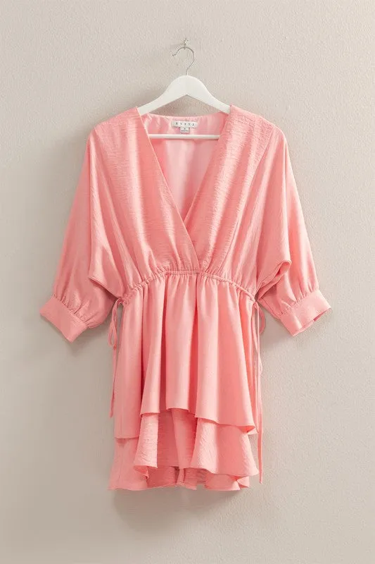 Surplice V Neck Ruffle Dress sold by U-NI-TY