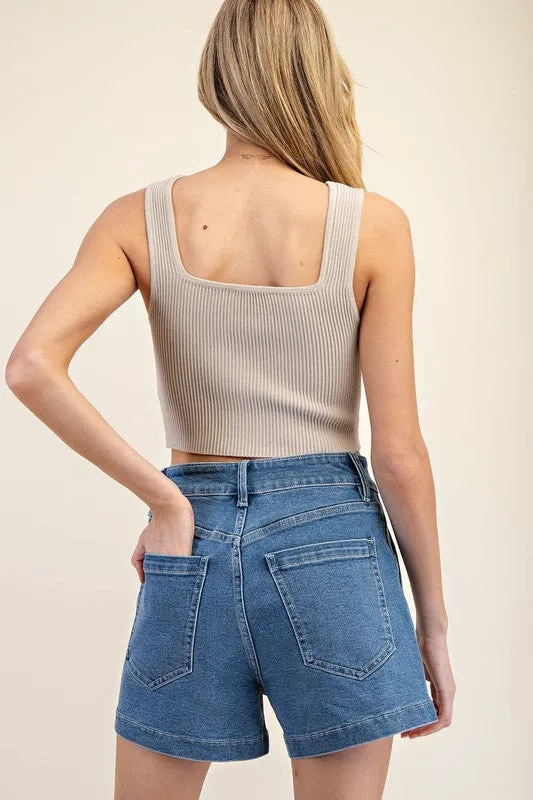 Denim Square Pocket Shorts sold by U-NI-TY product image thumbnail 5