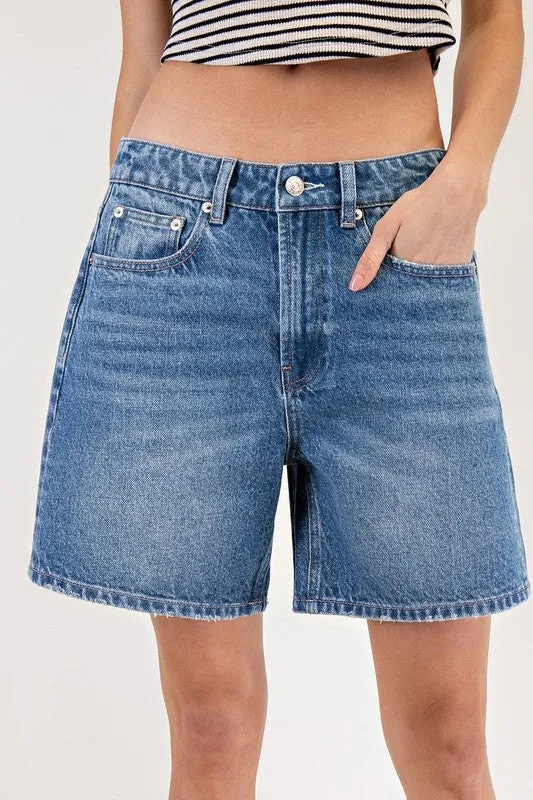 Relaxed Denim Shorts sold by U-NI-TY