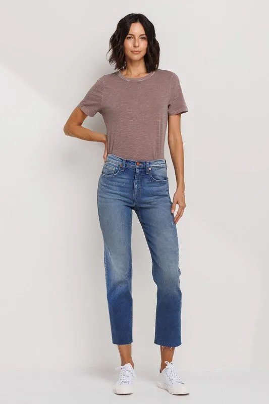 High Rise Slim Straight Jeans sold by U-NI-TY product image thumbnail 2