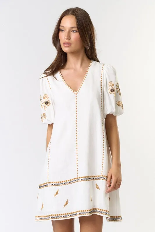 Embroidered Shift Dress sold by U-NI-TY