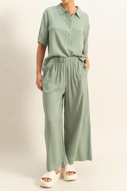 High Waist Woven Wide Leg Pants sold by U-NI-TY